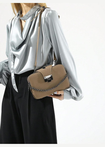 Жіноча сумка гаманець крос-боді на три відділи бежева No Brand (306709510)