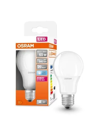 Лампочка (4058075757622) Osram LED CL A65 9W/840 12-36V FR E27 (379191136)