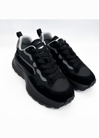 Чорні всесезонні кросівки (р) шкіра/замша 0-1-1-obj-a-1-602 Lifexpert