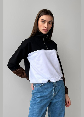 Коричневый свитшот женский - space, коричневый Reload однотонный (285795001)