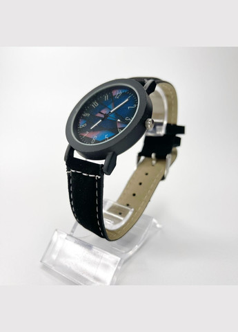 Часы наручные Finding Мужские арабские цифры механизм кварцевый ремешок Эко-кожа Черный Geneva (316660098)