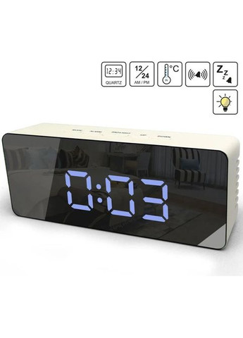 Настільний годинник (DAS302983) Technoline WT475 White/Black Mirror (356149517)