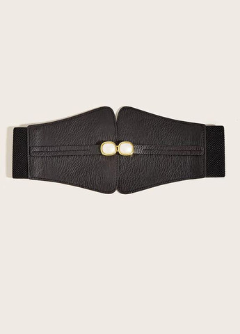 Широкий пояс с жемчужинами ремень ремешок One Size черный (16-8) No Brand (308999903)