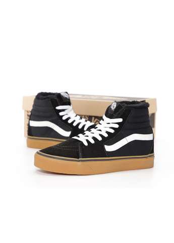 Чорні Зимовий кросівки зимові чоловічі і жіночі vans old skool winter high black fur | ванс олд скул високі чорні з хутром No Brand