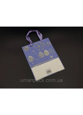 Подарочный пакет. Цвет фиолетовый "Happy Easter" 18х23х8см HM furnitura (387827504)