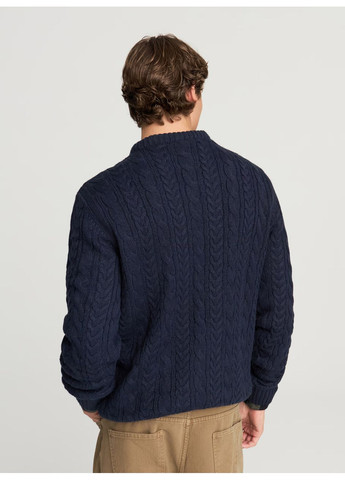 Темно-синій зимовий светр чол Terranova