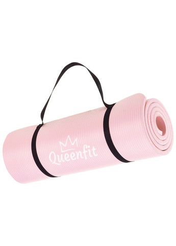 Коврик (мат) для фитнеса NBR 1,5см розовый Queenfit (361952757)
