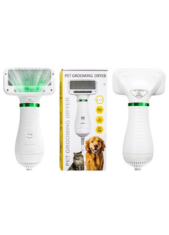 Фен гребінець для шерсті собак і котів Pet Grooming Dryer WN 10 2в1 масажер щітка для грумінгу тварин Біла No Brand (354226806)
