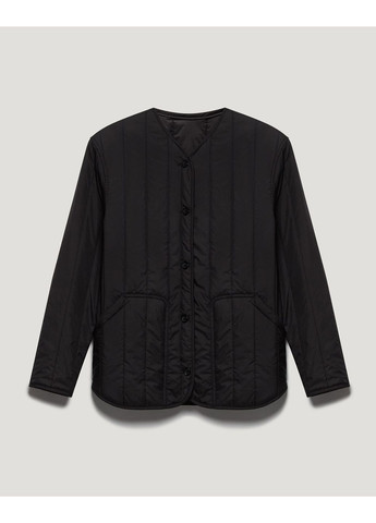 Черная демисезонная лайнер черный на пуговицах JUL