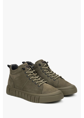 Зеленые осенние ботинки, цвет зеленый ES8