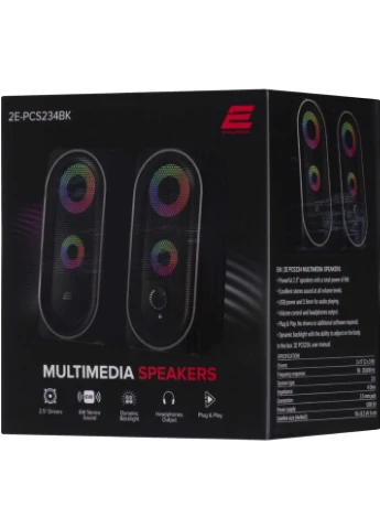 Колонки PCS234 RGB Black (-PCS234BK) 2E (322937226)