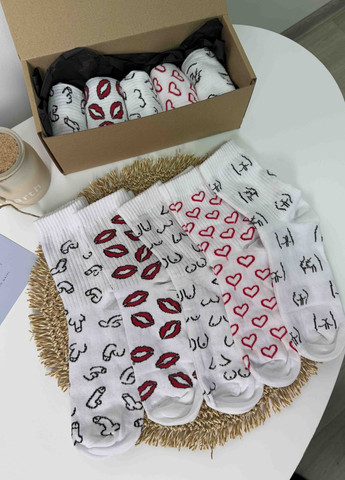 Белые хлопковые носки коллекции "сердце" VIDCHUY сердечки (316157486)