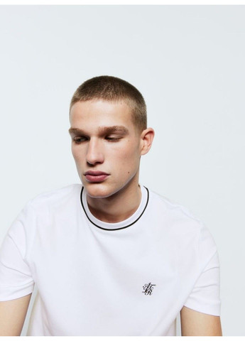 Біла чоловіча футболка slim fit (57025) m біла H&M