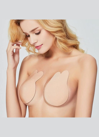 Бежевий багаторазові накладки-невидимки для підняття бюста бежеві розмір s No Brand без кісточок спандекс, силікон