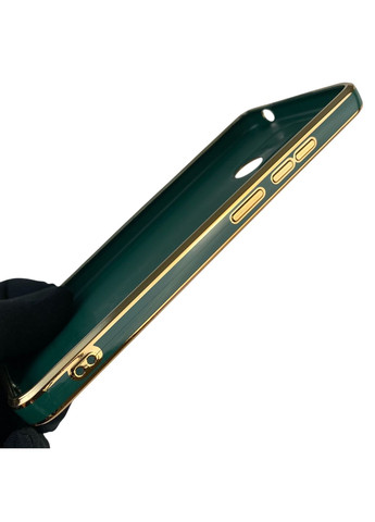 Чехол для Redmi 12C с кольцом MagSafe с золотой окантовкой на редми 12с темно-зелёный gs1 Xiaomi (366388568)