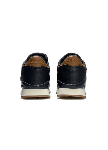 Темно-сірі Осінні кросівки чоловічі reebok No Brand Classic Leather Grey Brown