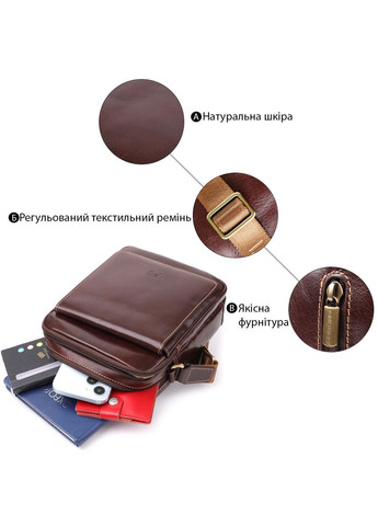 Мужская сумка с карманами из гладкой натуральной кожи 20856_1 (9148-17 moro) Tony Perotti (362043643)