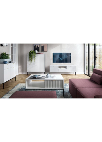 Комод Новая/Nova 2-дверный с 2 ящиками и черными ножками KSZ104 (PFH-091216) Perfect Home (367179002)