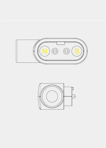 Магнітний USB кабель зарядки для розумних годинників 2 конектори, 2.84 mm., білий X-level (333825182)