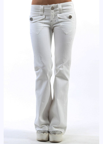 Белые демисезонные джинсы NN-161 Белый Maden Jeans - (271683137)