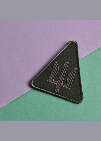 Набір шевронів 2 шт. на липучці авіаційних війська України Тризуб польовий хакі 9 х 8 см вишитий патч нашивка IDEIA (347599616)