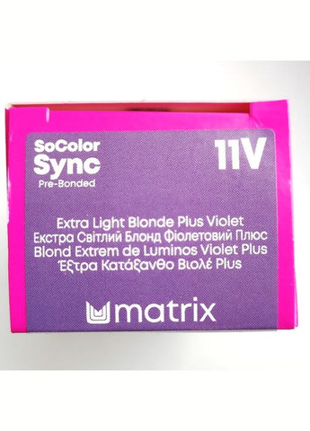 Тонувальна кремфарба для волосся без аміаку SoColor Sync Pre-Bonded 11V екстрасвітлий блондин Matrix (292736096)