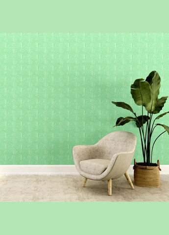 3D панель самоклеюча 700х770х7мм цегла М'ятний (012-7) SW-00000050 Sticker Wall (330603648)