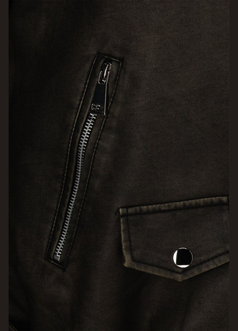 Куртка однотонная из экокожи женская 2375 Хаки (2000990635426D) shop (2000990635426) No Brand (362704922}