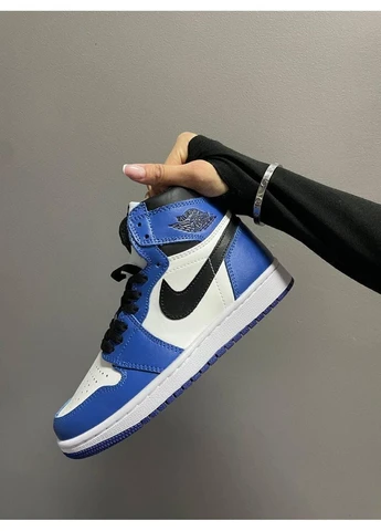 Цветные демисезонные кроссовки мужские nike air jordan 1 retro high game royal найк аир джордан No Brand