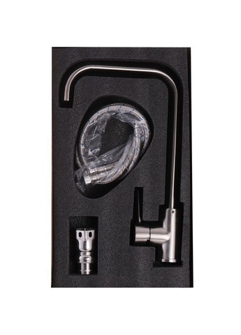 Смеситель для кухни ZS-8106 (ZX2689) — однорычажный смеситель для кухни с поворотным изливом, нержавеющий корпус SUS304 Zerix (334003537)