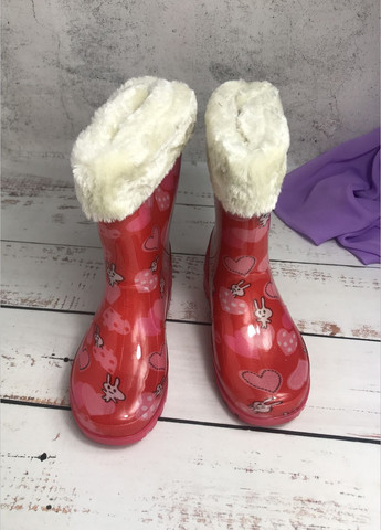 Гумові чоботи дитячі для дівчинки Червоний (726) Dual (347236099)