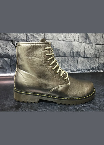 Серебряные повседневные осенние стильные натуральные ботинки, tm, серебро, украина Bistfor