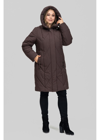 Коричневое зимнее Женское зимнее пальто из плащевки Альбина All Posa (ap102540p) A'll Posa