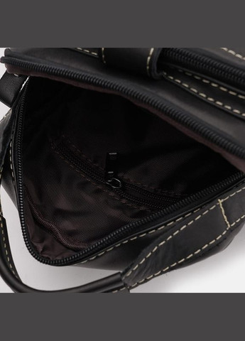 Сумка чоловіча через шкіряне плече K1336bl Чорний Keizer (302008716)