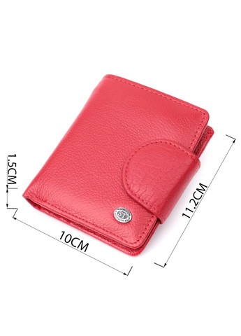 Яскравий гаманець для жінок із кишенею для монет із натуральної шкіри 22726 Червоний st leather (297993001)
