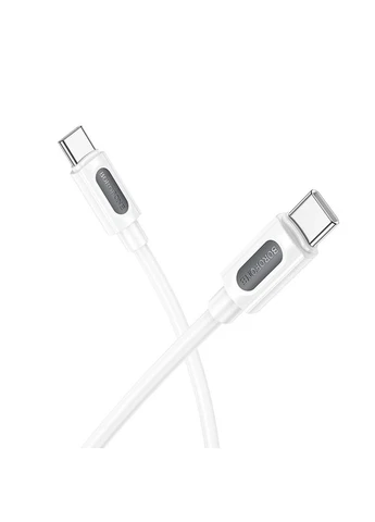 Кабель BX114 Structure 60W silicone charging data cable C to C White Borofone (391430526)
