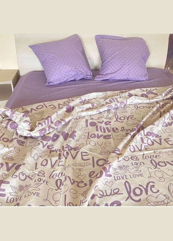 Постільна білизна бязь натуральна 100% бавовна ранфорс Півторний Фіолетовий 145 х 210 (24585210) No Brand (308755307)