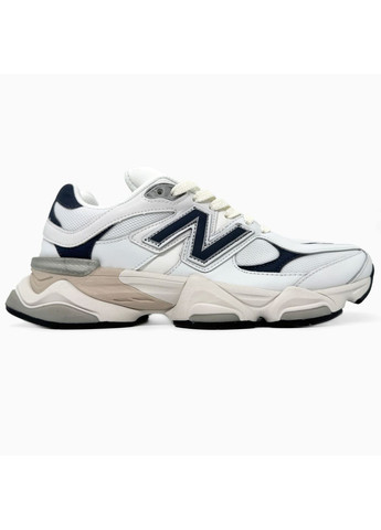 Білі Осінні кросівки чоловічі new balance 9060 white / beige / dark blue нью беланс 9060 No Brand