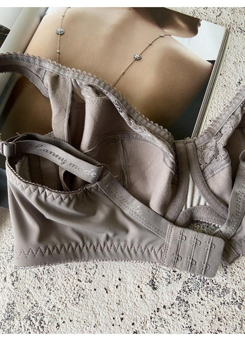 Сірий бюстгальтер на 4 розмір без поролону сірий Lanny Mode