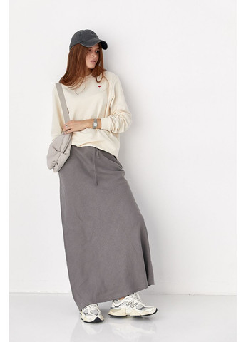 Кремовый однотонный свитшот с сердечком Lurex (370393736)