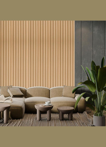 Декоративная стеновая рейка ольха 3000*160*23мм D (3DPanda-1539) Sticker Wall (323155476)