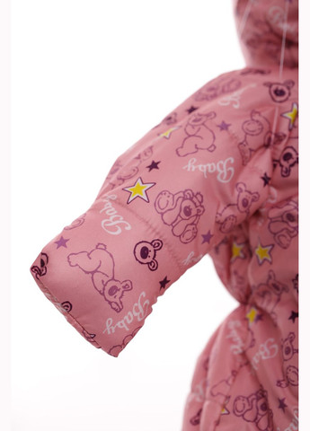 Конверт на флісі для дівчинки з принтом Ведмедик baby рожевий 68 см (44952) BABYKROHA (297200457)