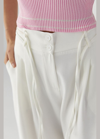 Классические брюки-палаццо со складками - серый цвет Lurex (330988620)