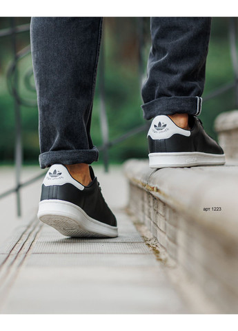 Черные кеды-кроссовки мужские adidas Stan Smith