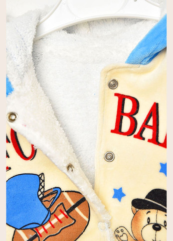 Блакитний зимній костюм дитячий для хлопчика блакитного кольору з принтом брючний Let's Shop