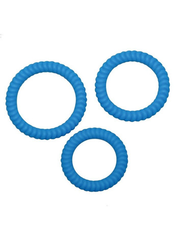Набір із 3 синіх силіконових ерекційних кілець "lust 3 cock rings" You2Toys (301021068)