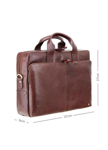 Мужская кожаная сумка Hugo с отд/для ноутбука 13" с защитой RFID Brown (ML30 BRN) Visconti (322207728)