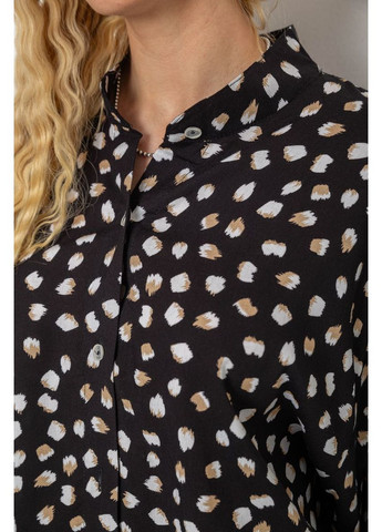 Чёрная рубашка женская свободного кроя с принтом Sport Line