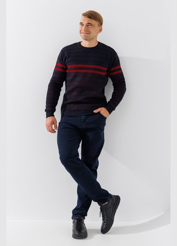 Синий демисезонный джемпер с узором мужской cju52507 CLUB JU