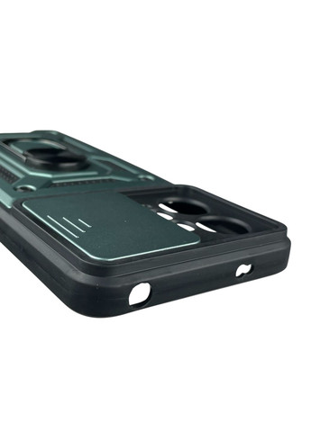 Чехол для Redmi Note 12 4G бронированный с кольцом со шторкой на сяоми редми нот 12 4г зелёный rg1 Xiaomi (366390539)